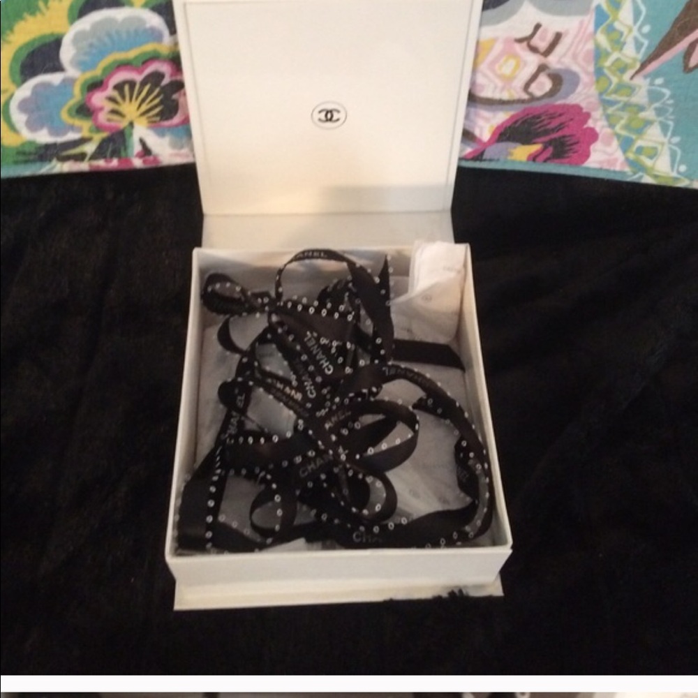 Authentic Chanel Gift Box w/ paper and ribbon